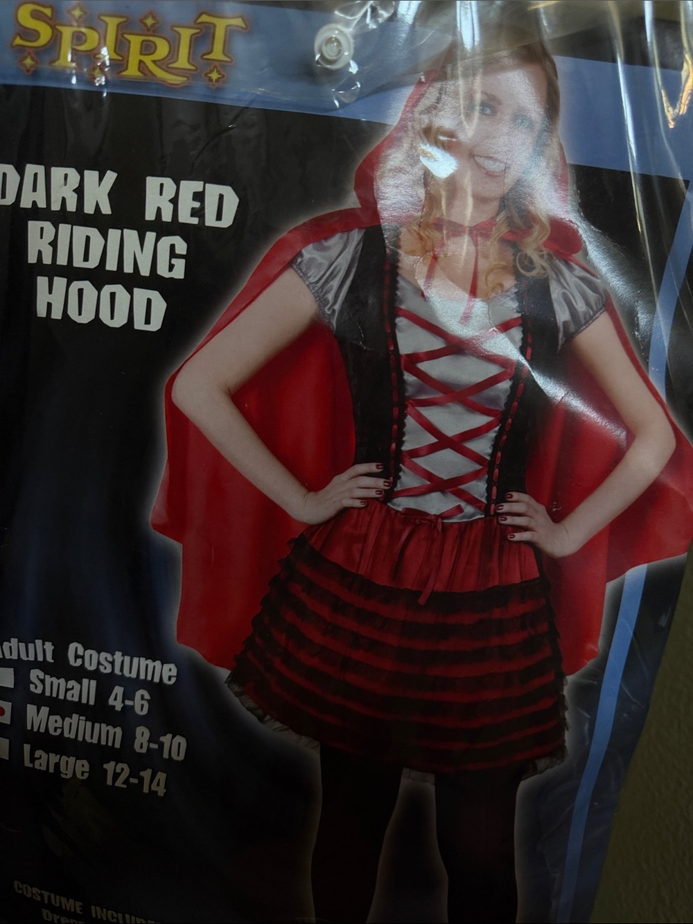 Spirit Dark Red and Black Hooded Riding Costume